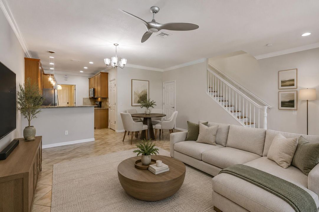 Virtually Staged Living & Dining