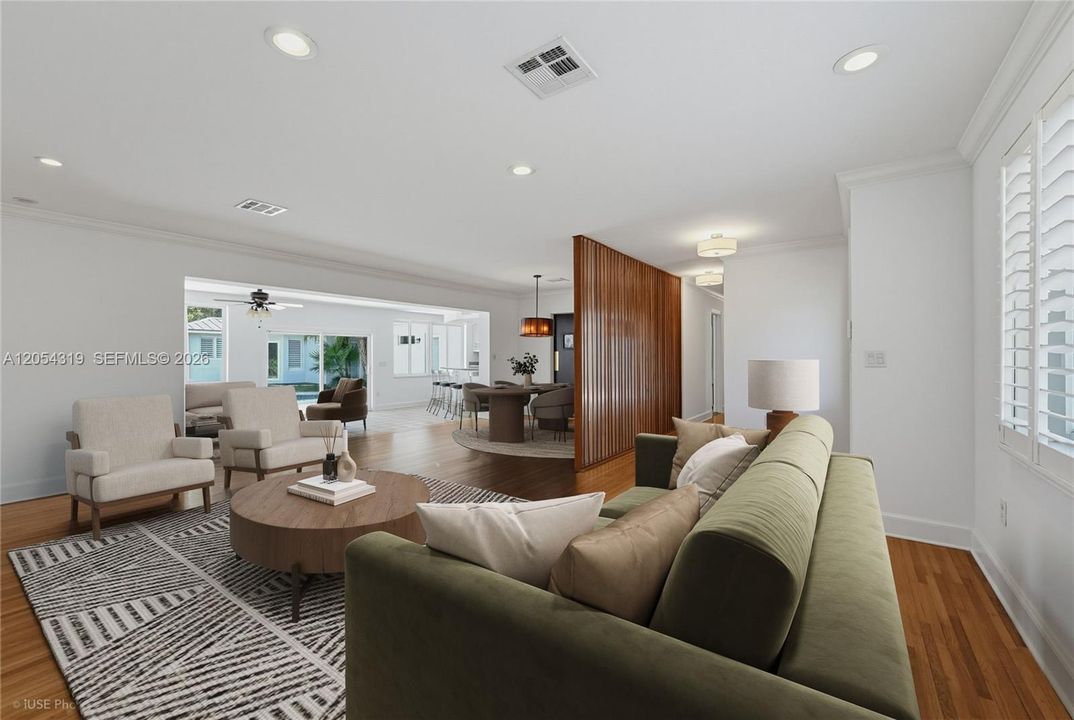 Wonderful Formal Living Room with Fireplace (virtually staged)