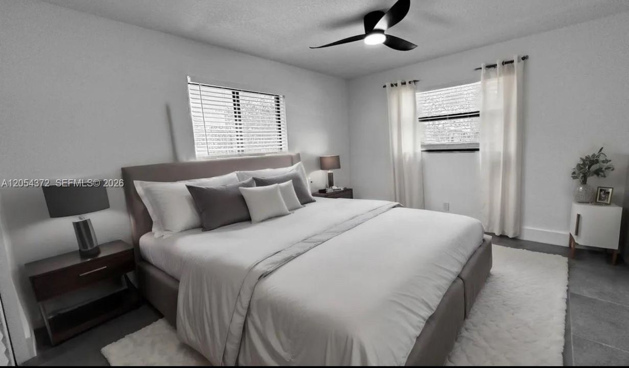 Bedroom - **Virtual Staged photo** Lauderdale Manors Apartment For Rent 1470 22nd Ct Unit # 2 FORT LAUDERDALE, FL 33311