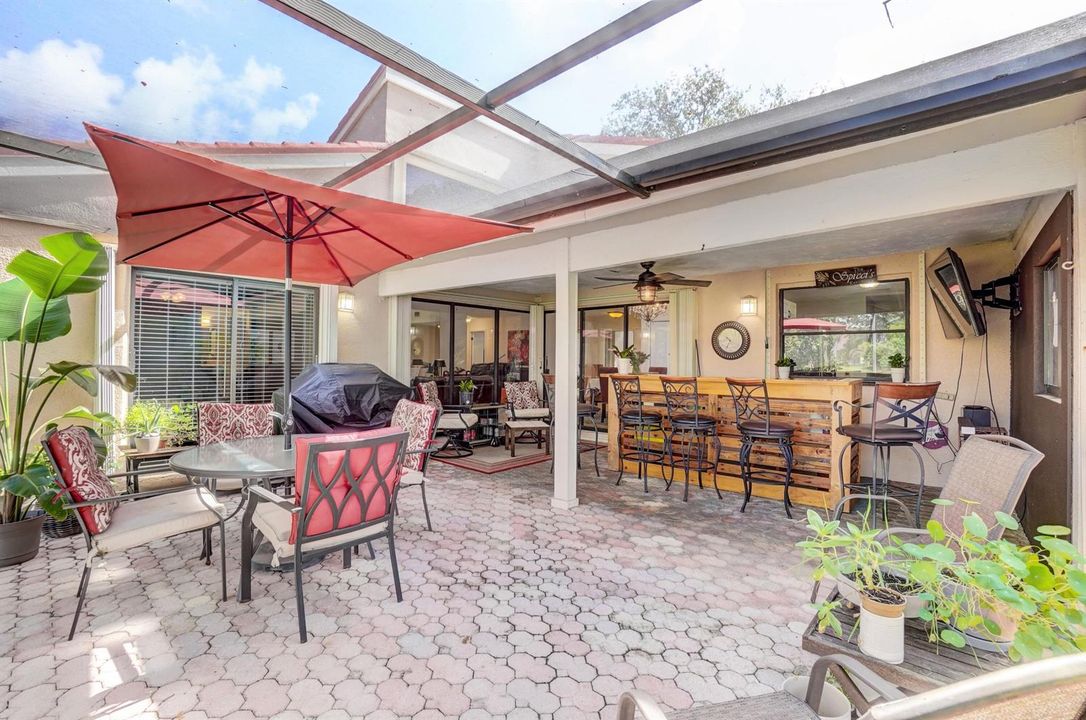 Patio space is perfect for entertaining.