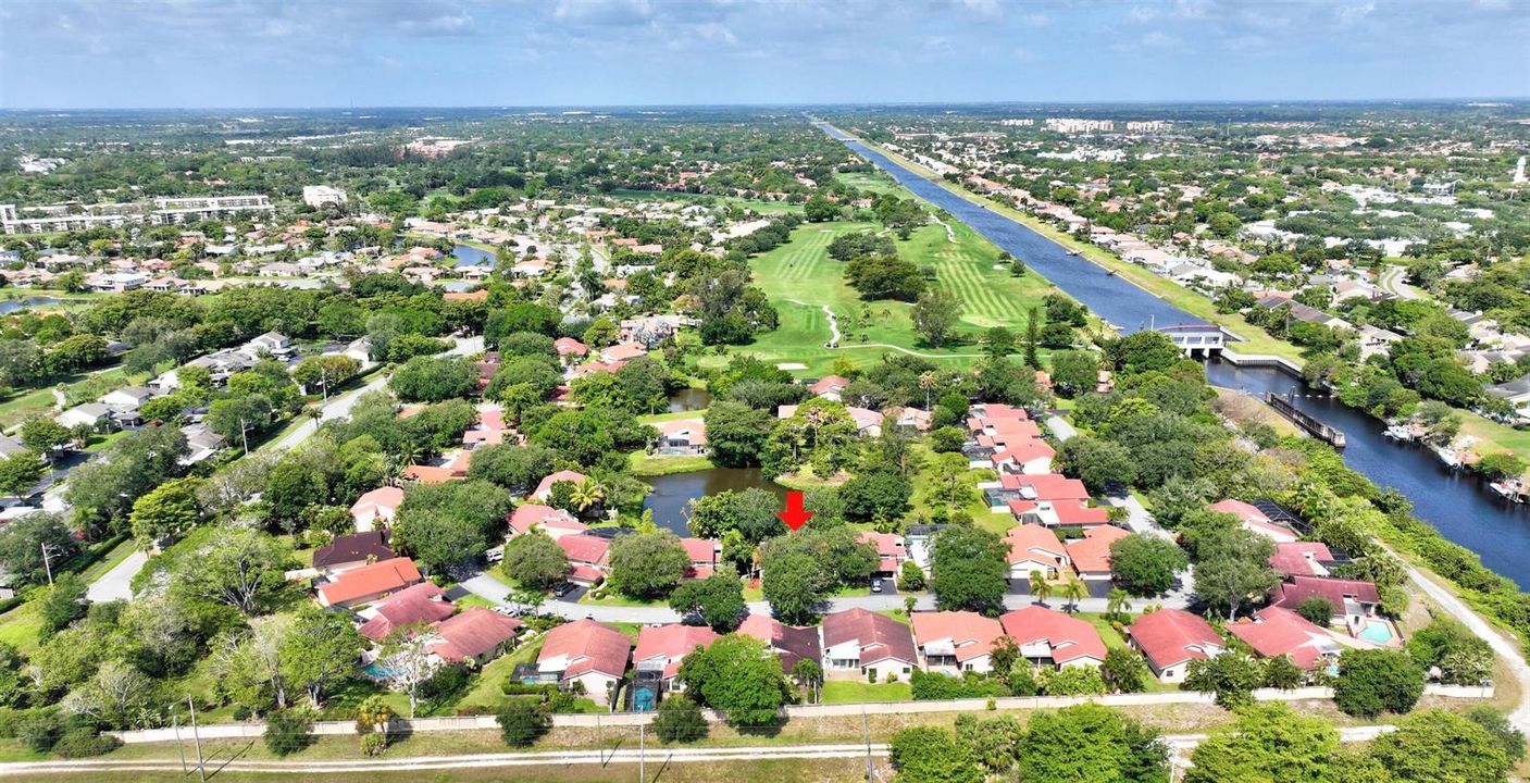 Canal divides Broward & PB Counties..