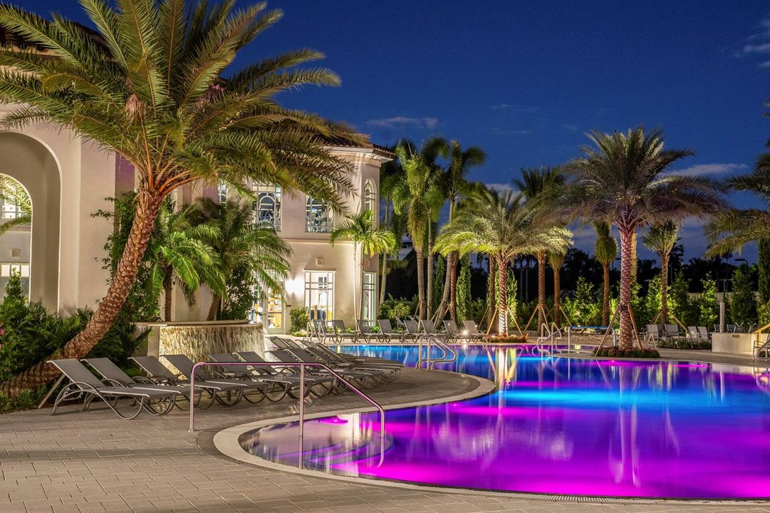 Pool glow night