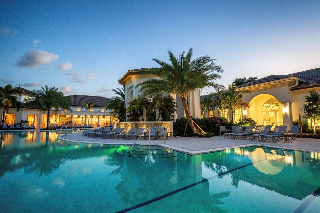 Pool Gazebo at Dusk