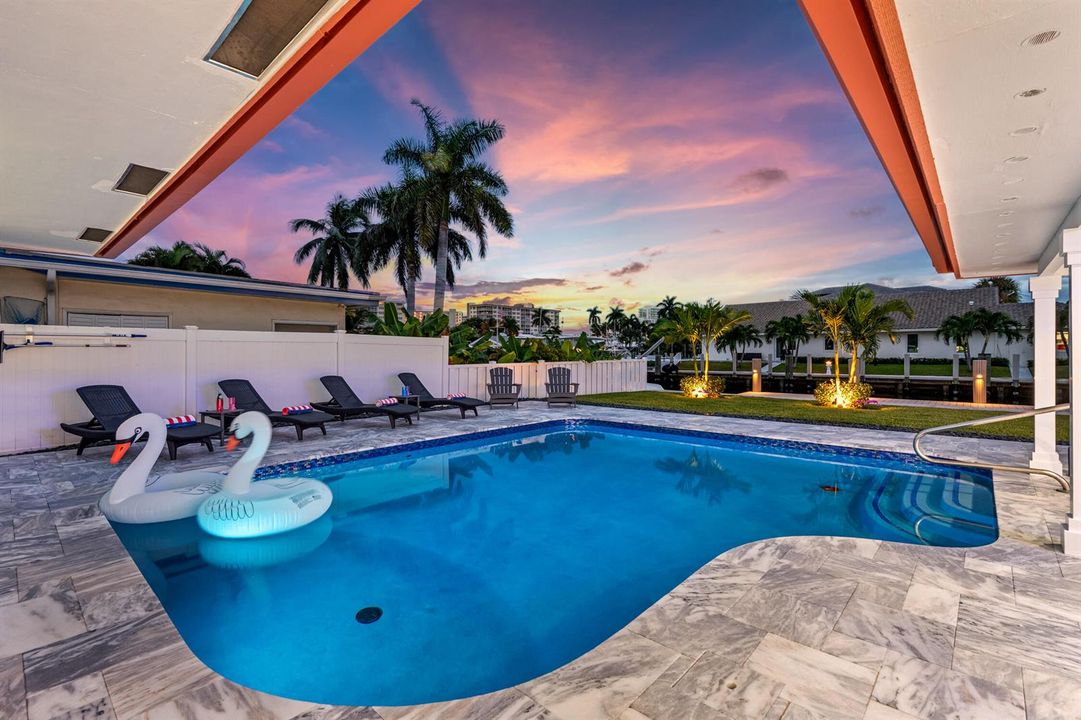 Swimming Pool at Sunset