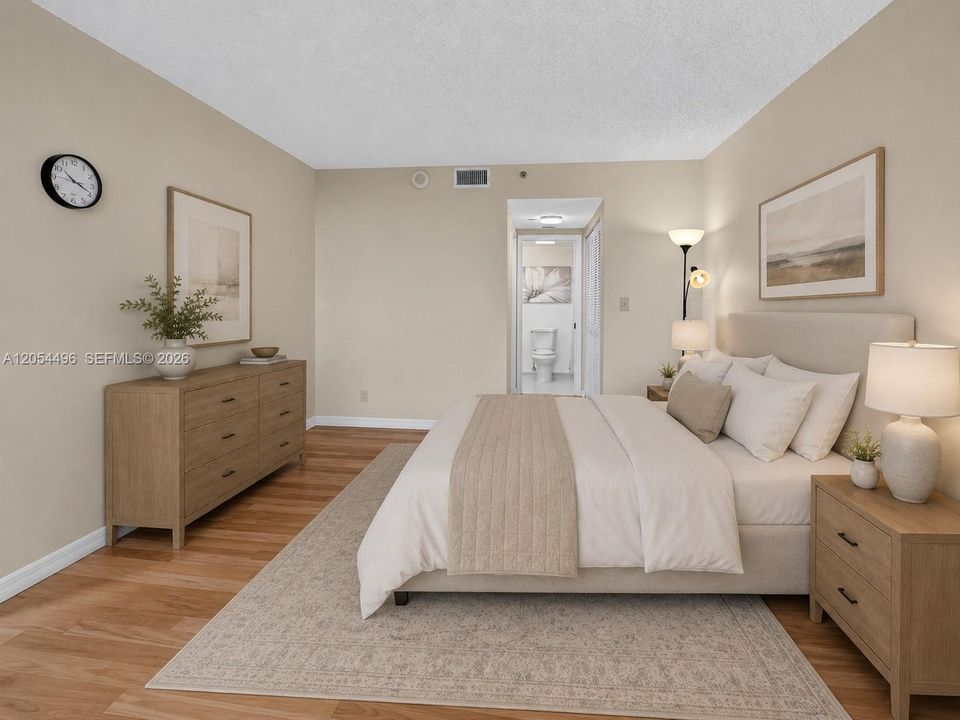 AI furnished master bedroom