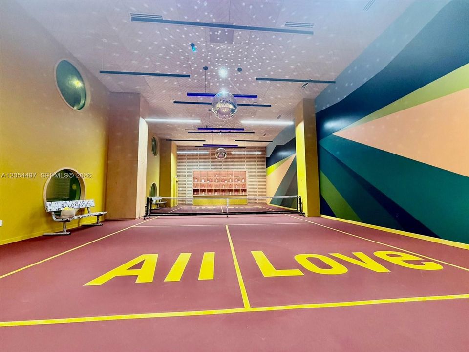 Indoor pickleball court