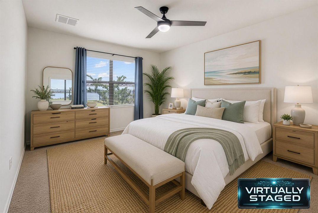 Primary Bedroom Virtually Staged