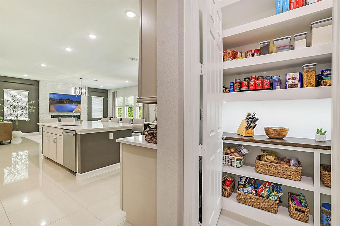 Walk-in Pantry just off Kitchen