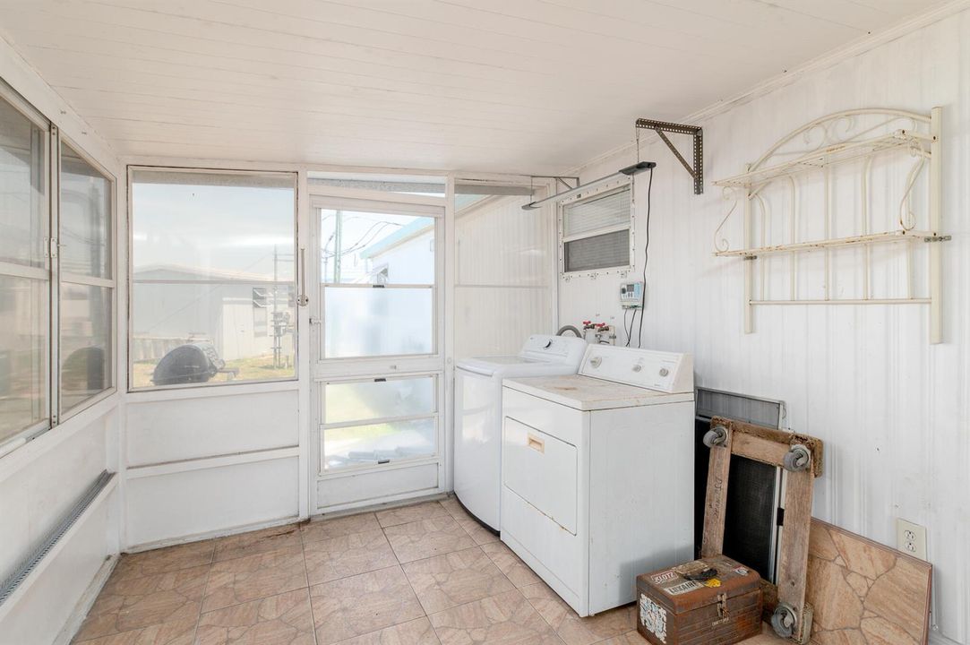 Washer & Dryer in the Covered Patio