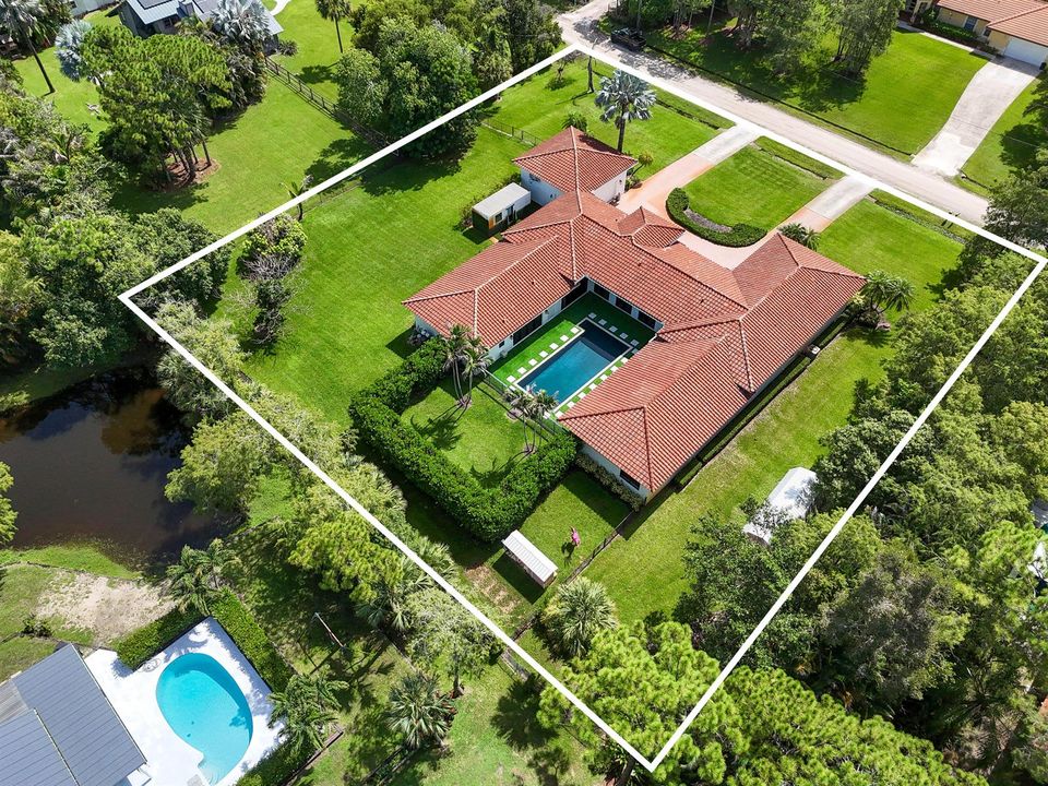 Aerial of Property Line
