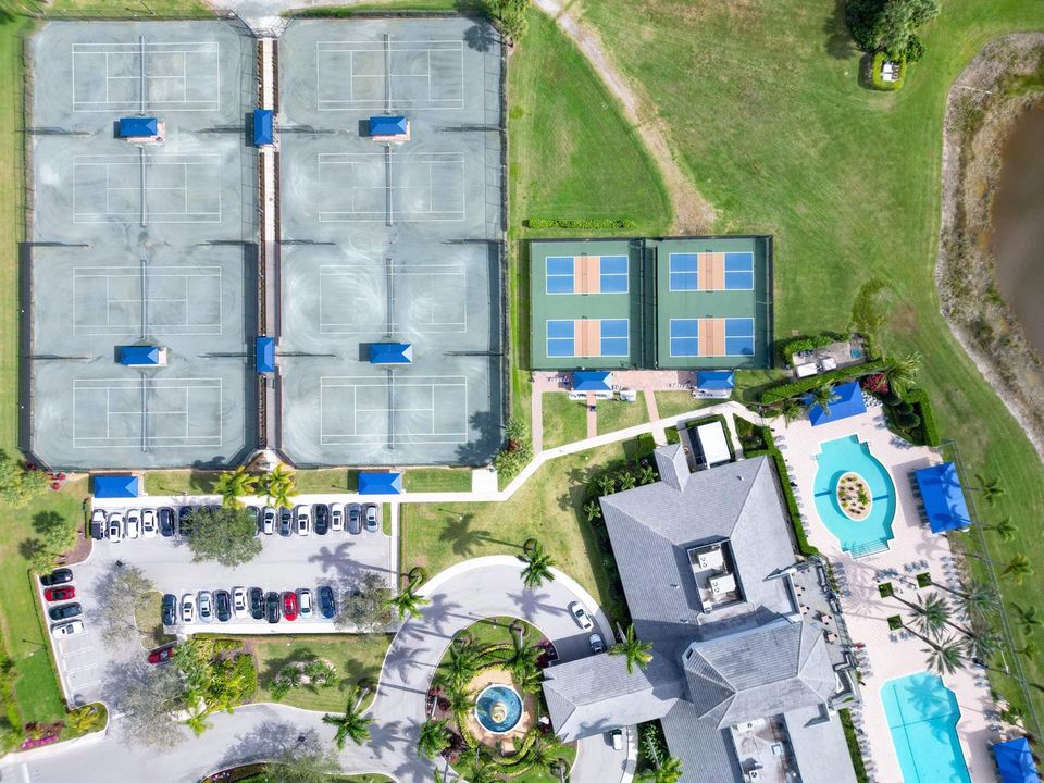 Clubhouse Tennis Pickleball Courts Aboce
