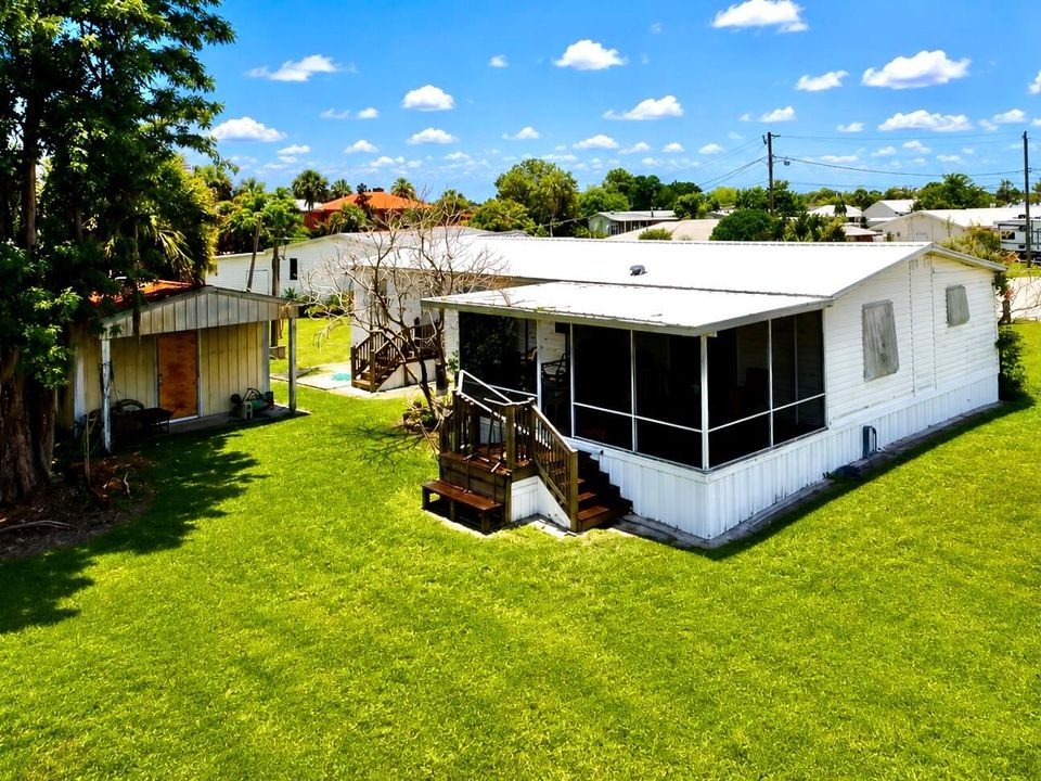 Aerial Looking at Back Of Home