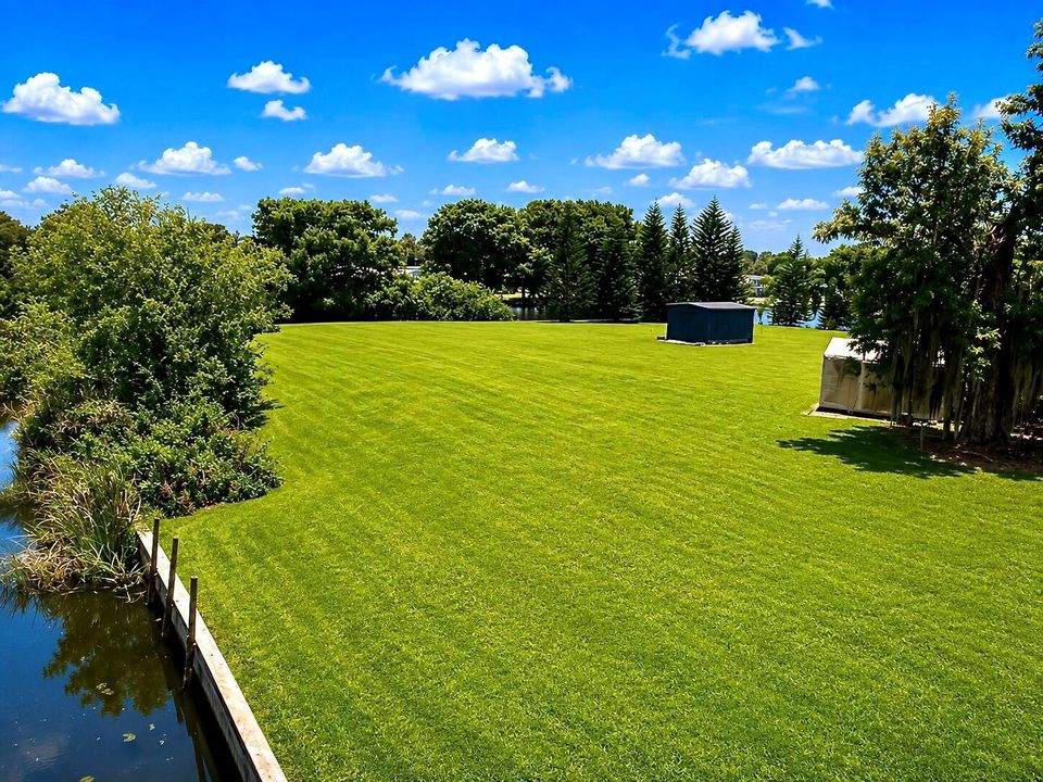 Aerial Looking at Backyard