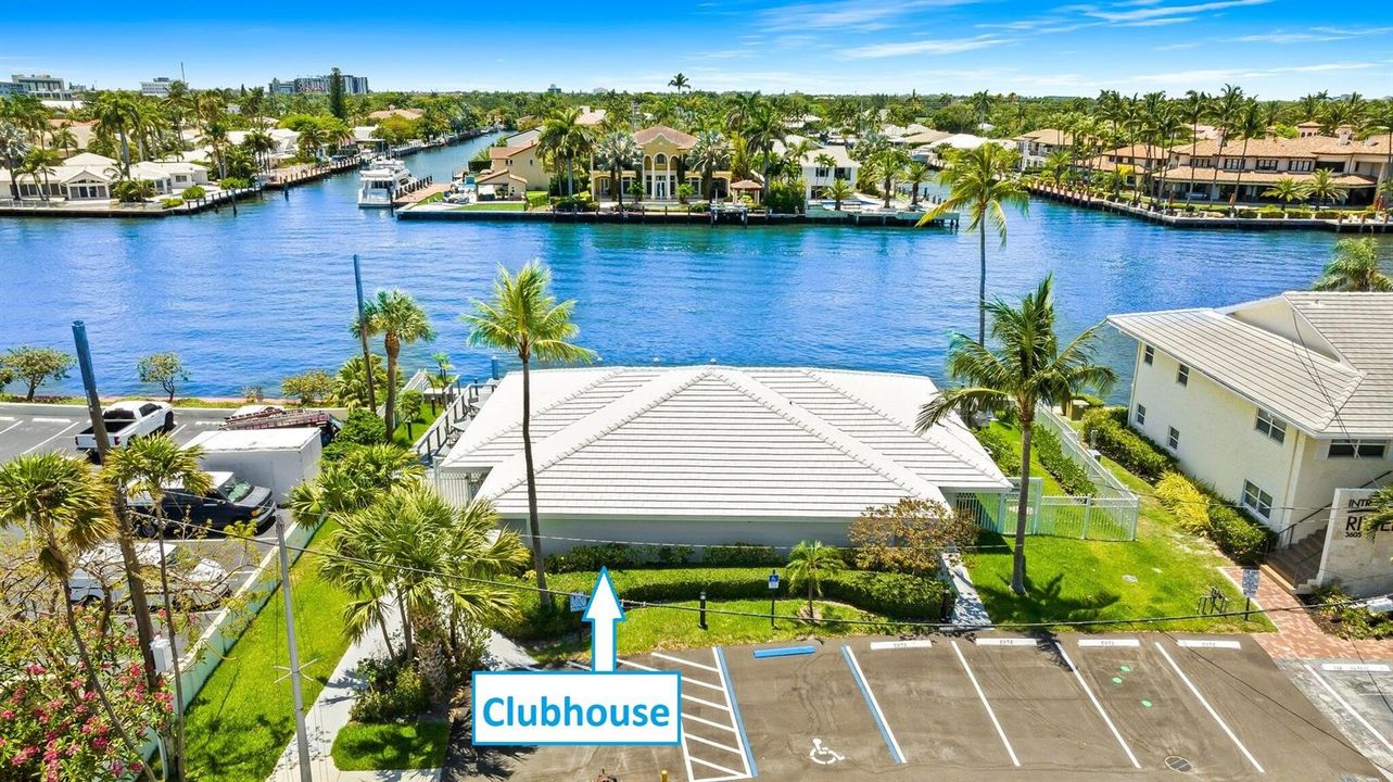 Clubhouse facing west