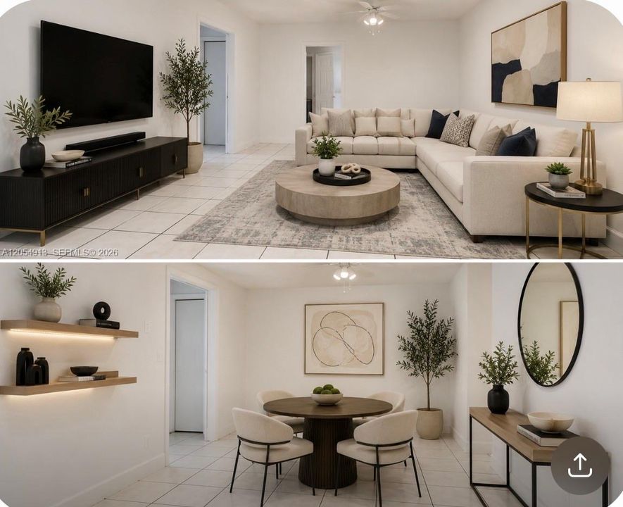 Virtual staged photos Apt will be unfurnished
