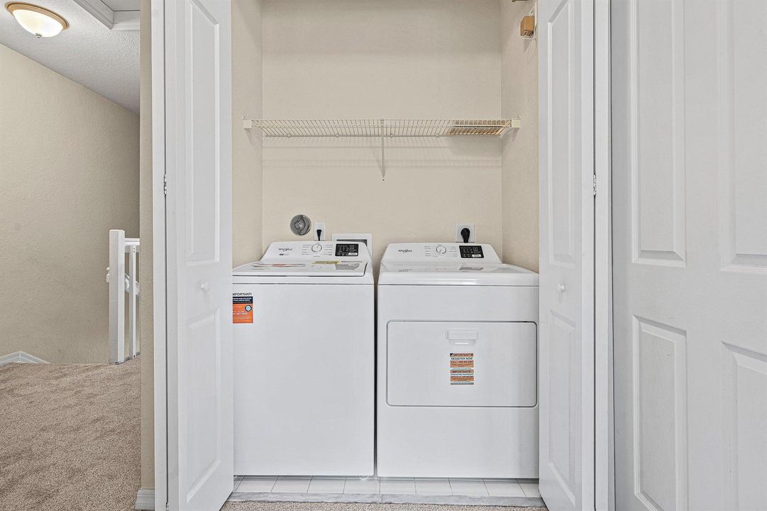 Laundry in closet