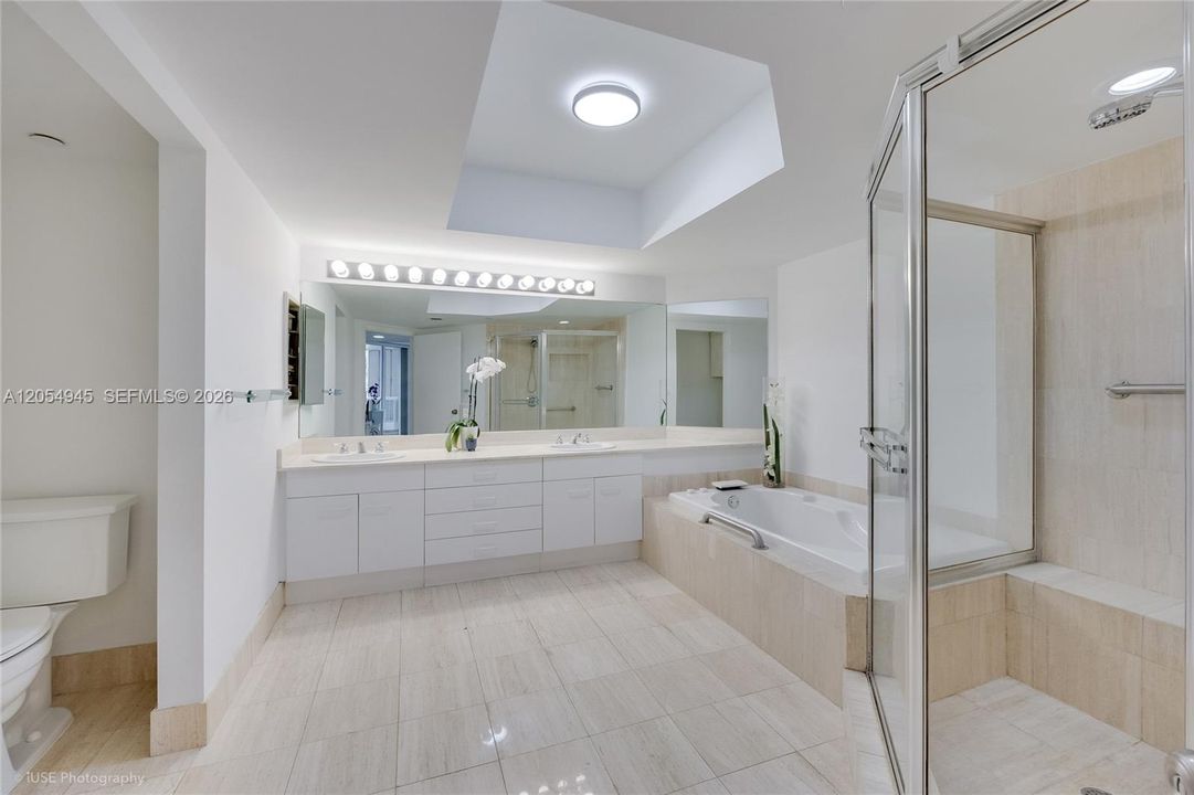Master Batroom, double sink, tub, shower