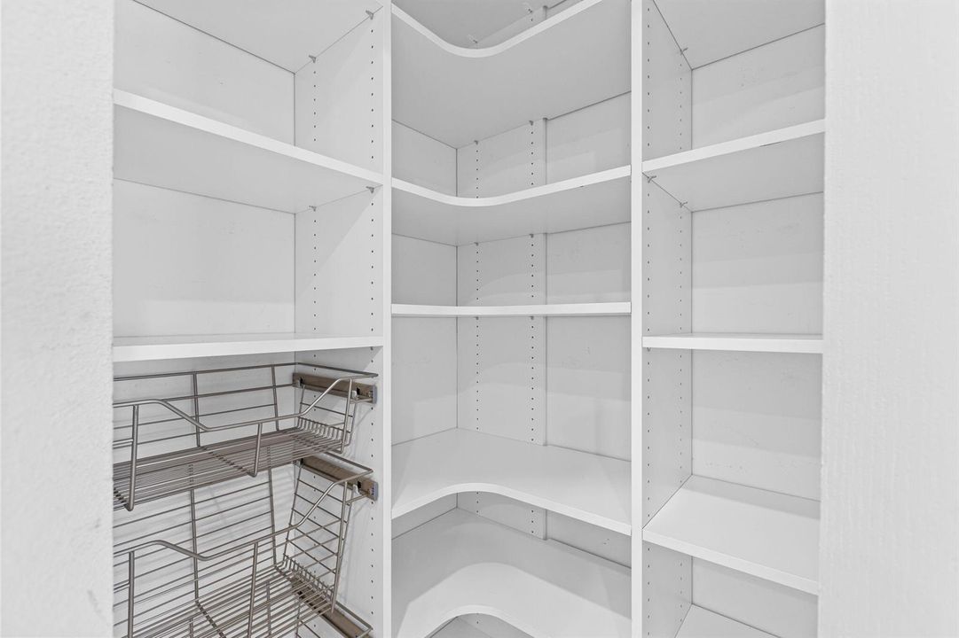 Pantry with custom shelving