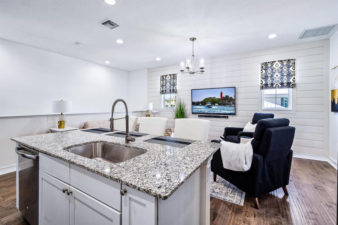 Kitchen into Living Area