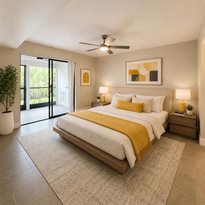 VIRTUALLY STAGED MASTER BEDROOM