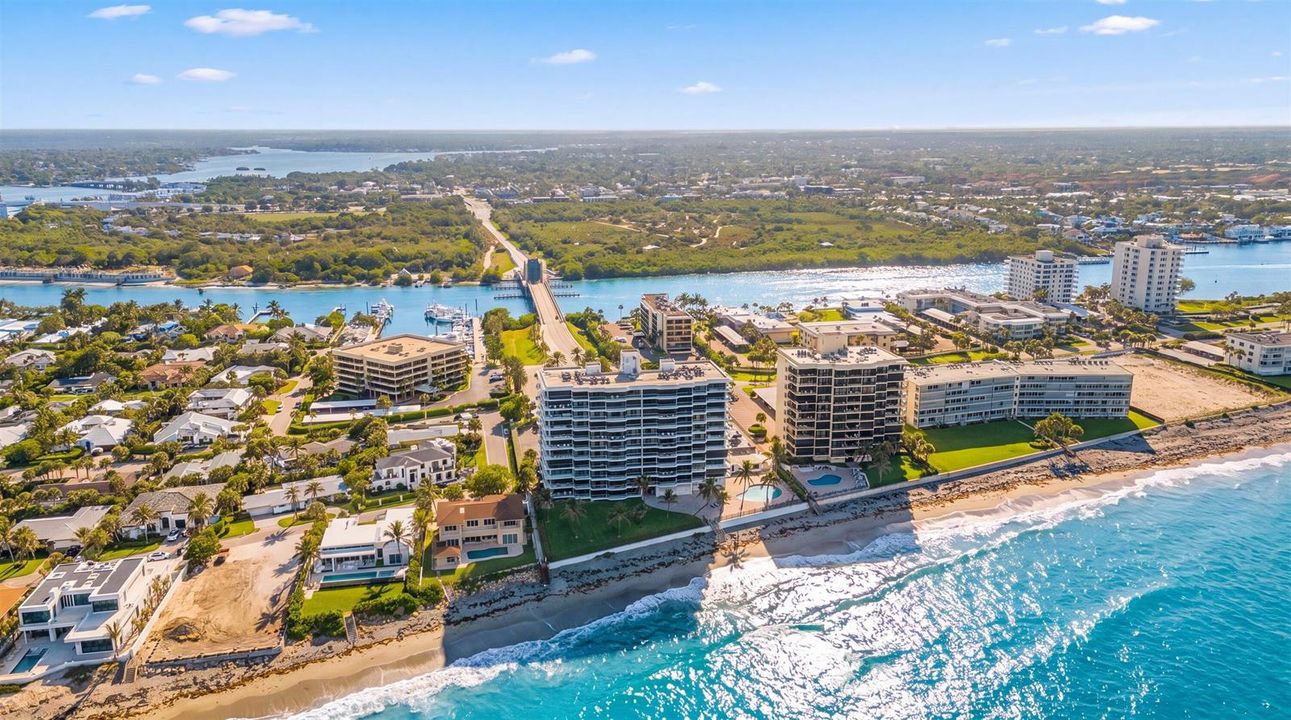 Aerial showing beach access