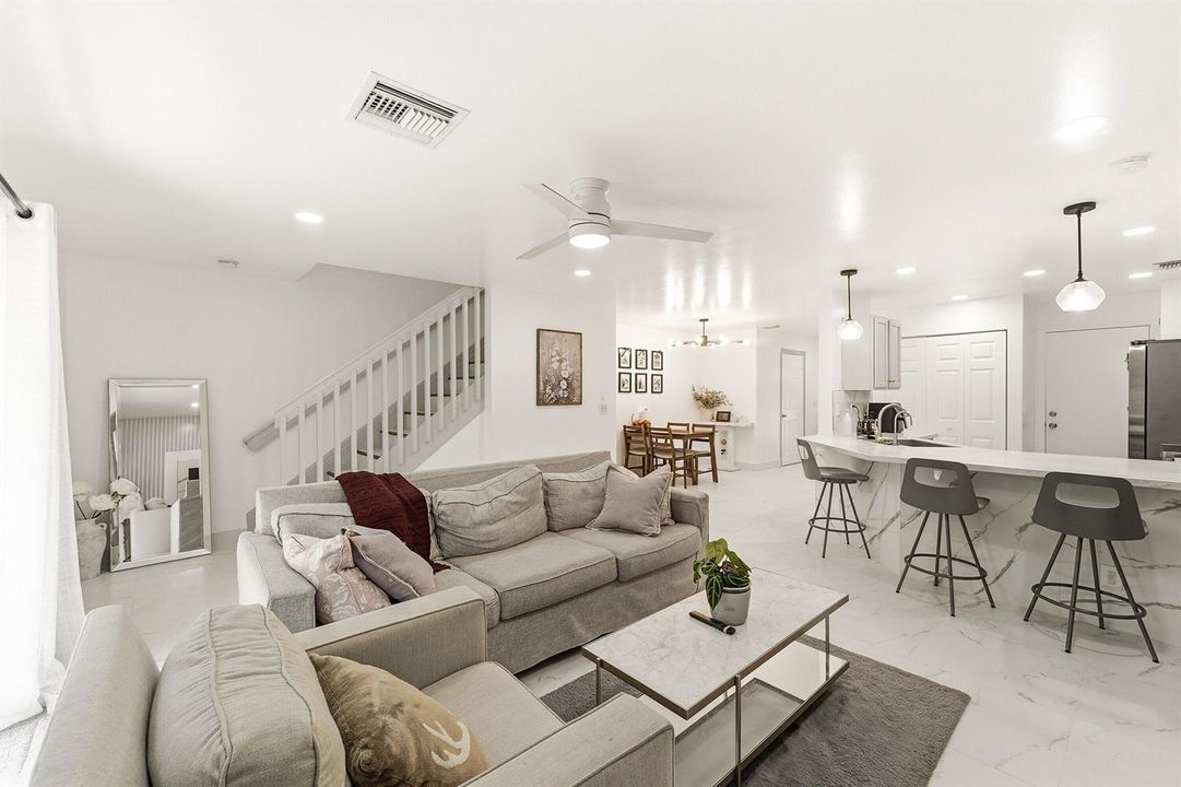 Living room to Dining Area