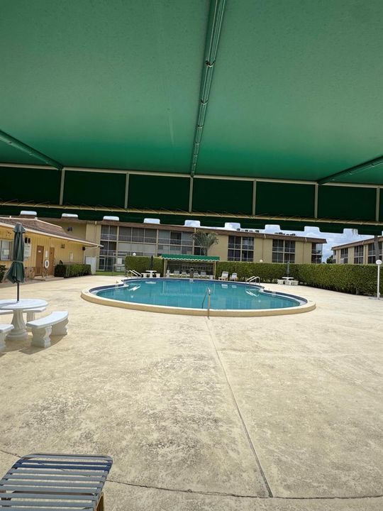 Covered cabana by the pool