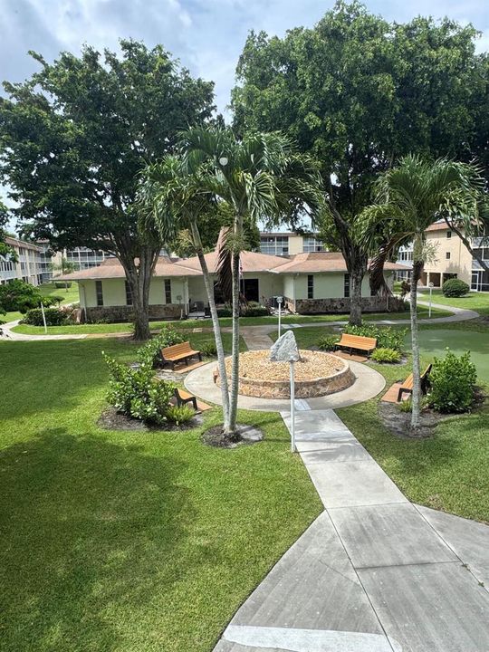 Beautiful groomed grounds