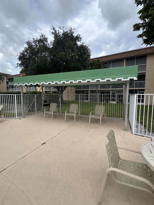 Covered sitting area