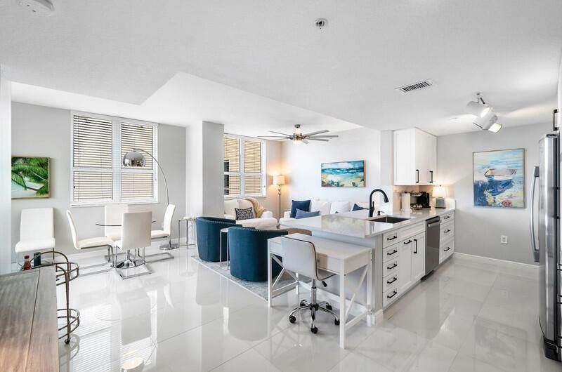 living room and kitchen