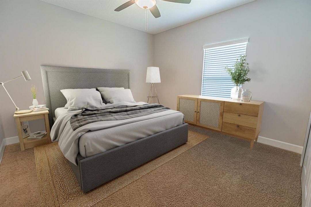 virtually staged - bedroom