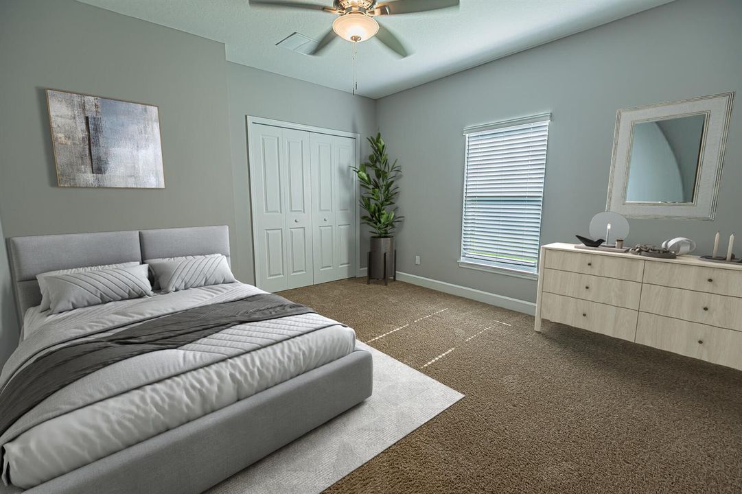 virtually staged - bedroom