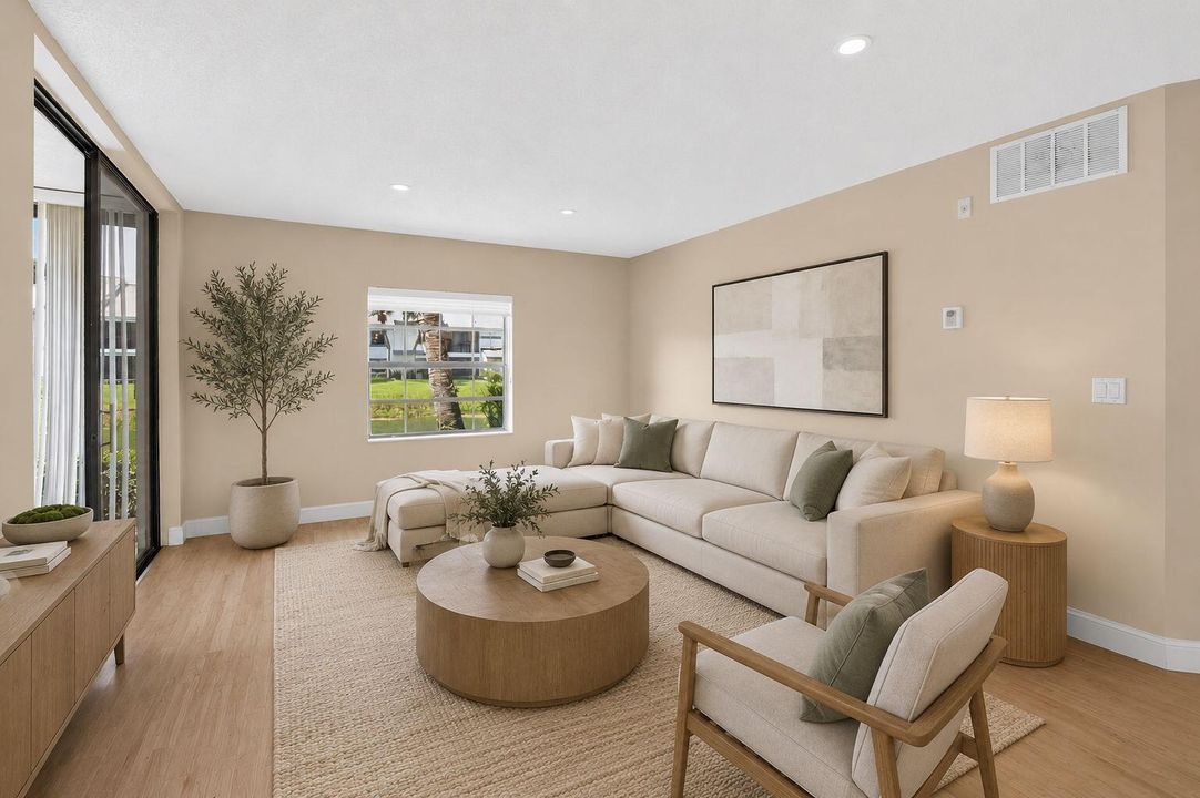 Virtually Staged Living Room