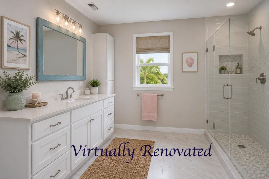 Renovated and Staged master bath