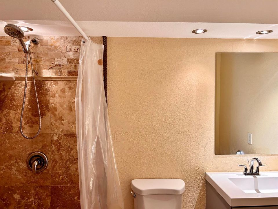 with shower