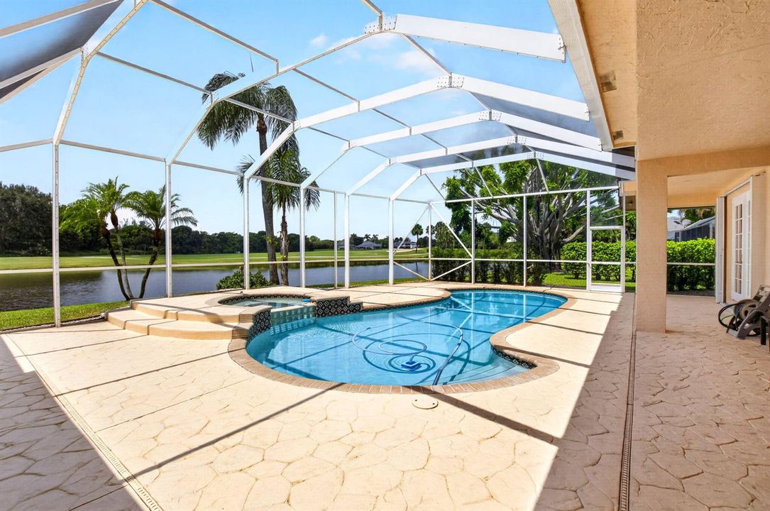 lots of decking around pool