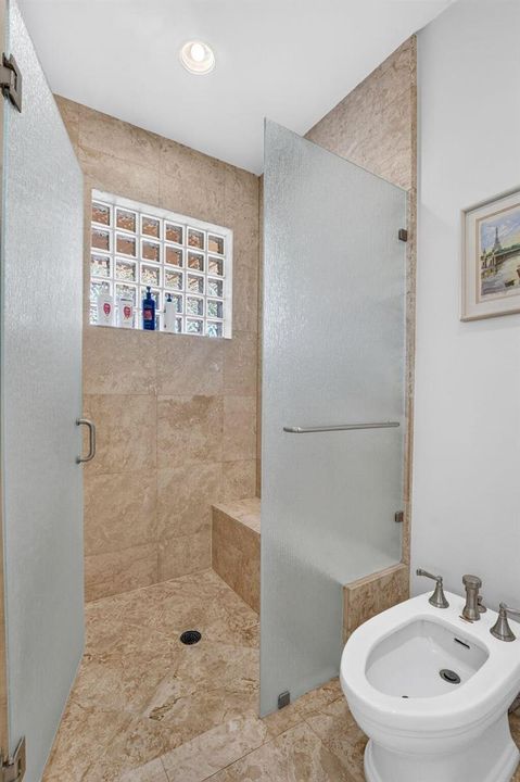 separate shower & bidet