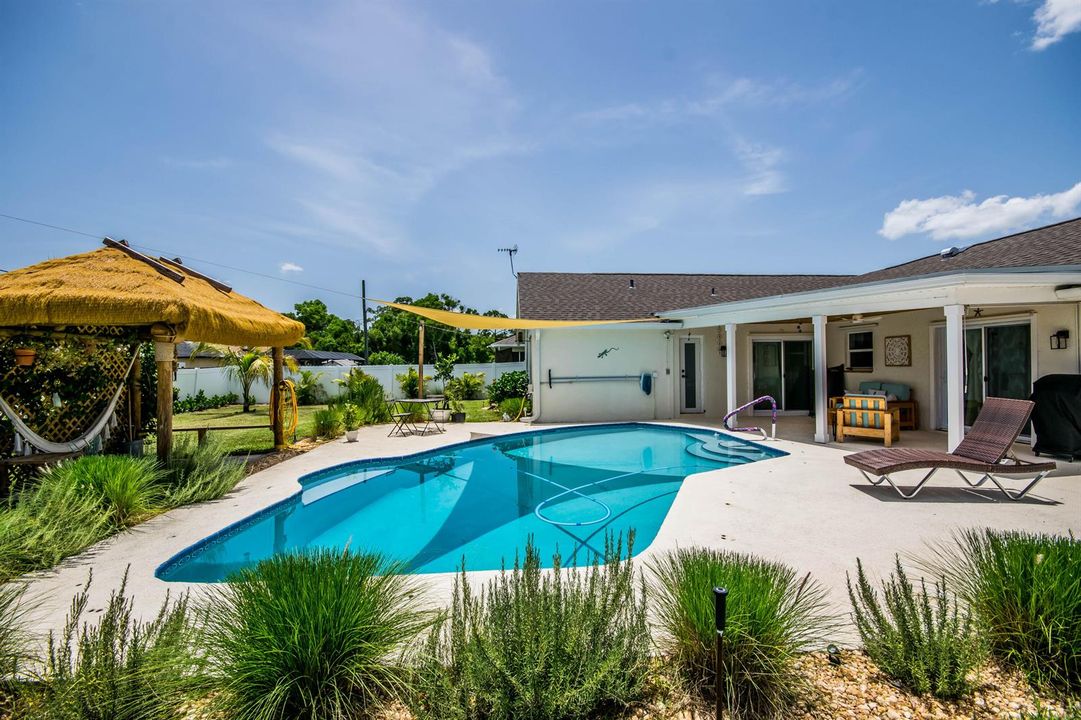 Pool and Tiki Hut