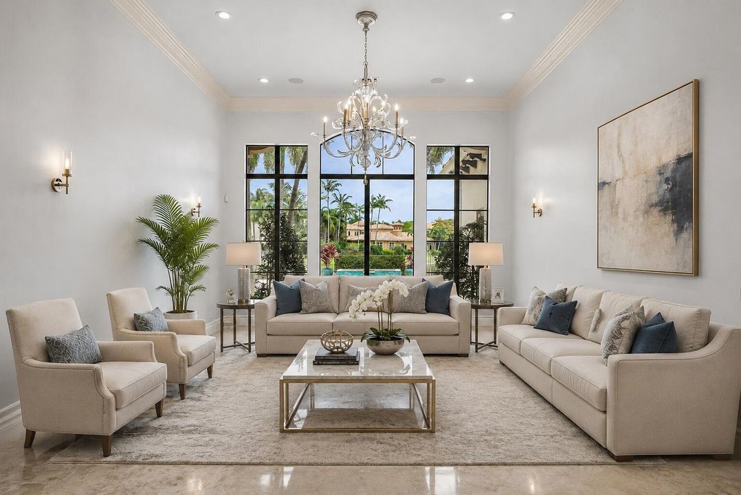 Digitally staged Living room
