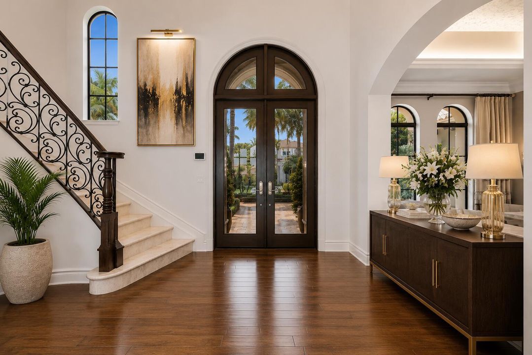 Digitally staged foyer