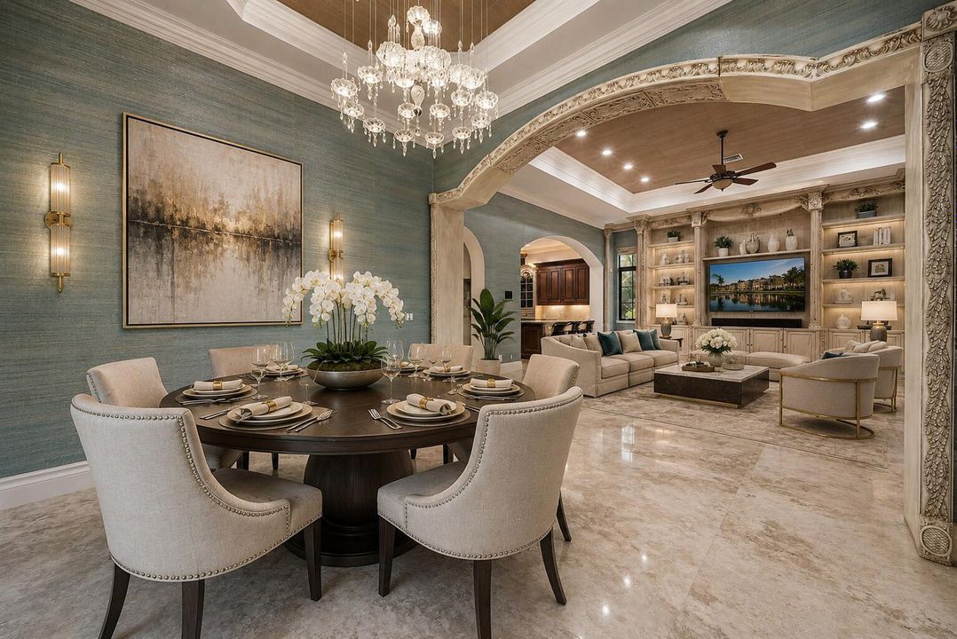 Digitally staged Breakfast area