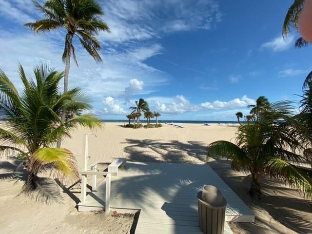 Private beach
