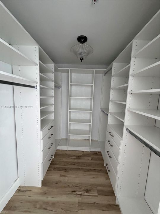 Large walk-in closet.