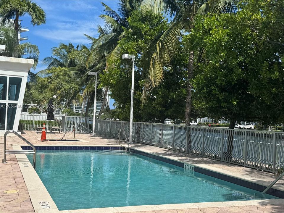 Beautiul community pool by the water