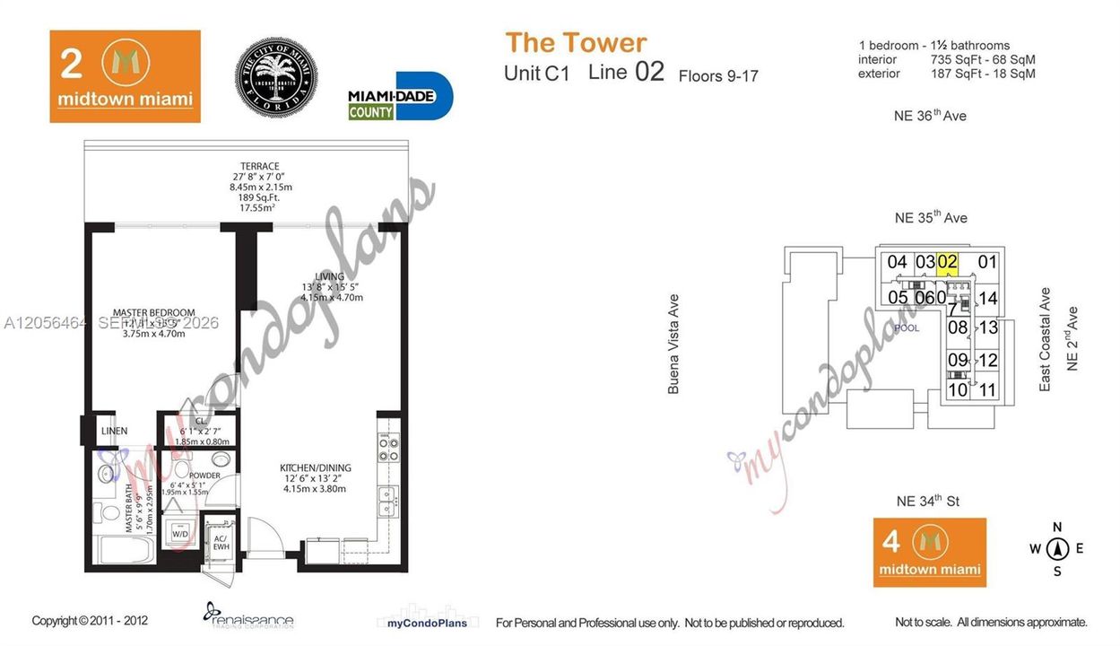 For Rent: $3,700 (1 beds, 1 baths, 735 Square Feet)