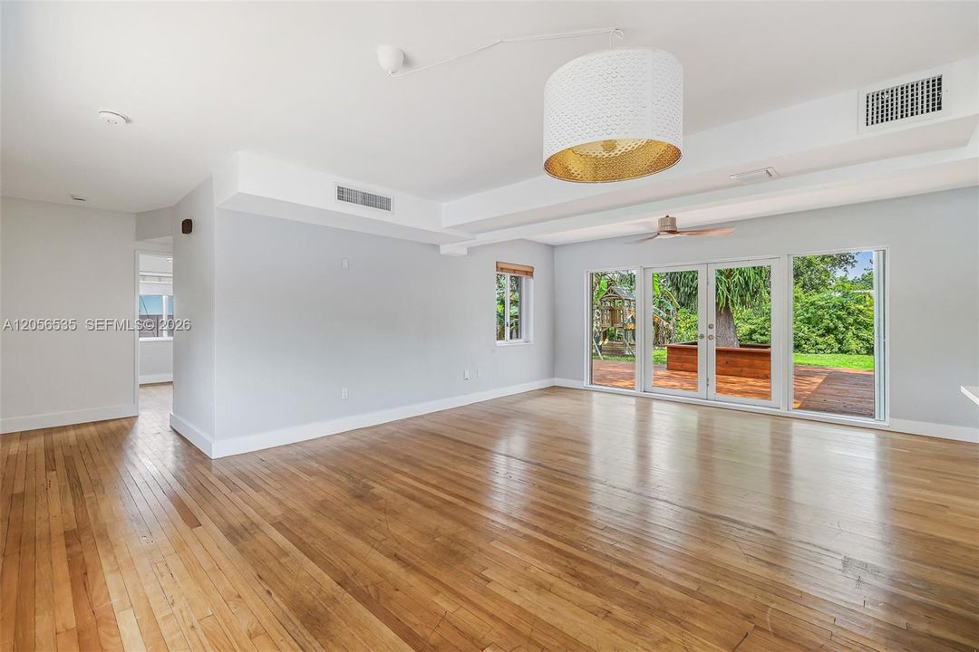 Living Room to Rear Deck and Split Bedrooms