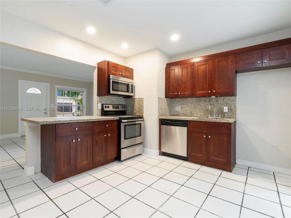 photo taken prior to refrigerator being installed