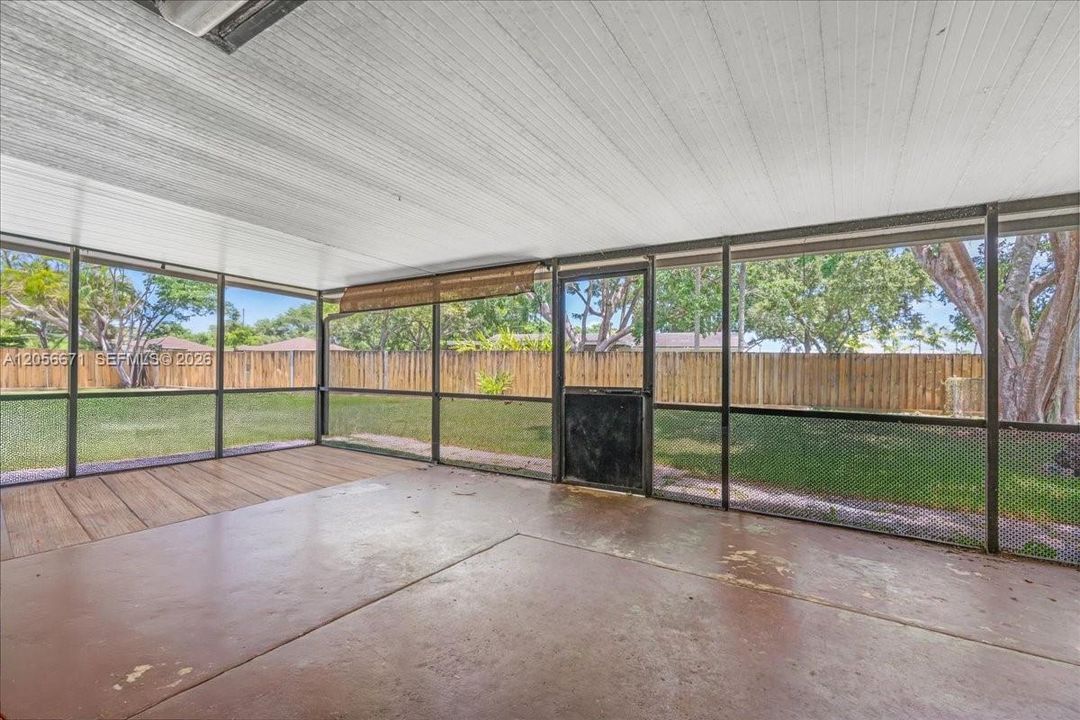 rear screened patio