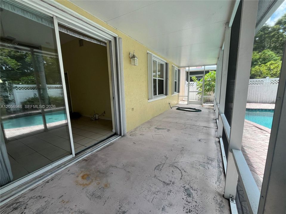 Screen back porch area