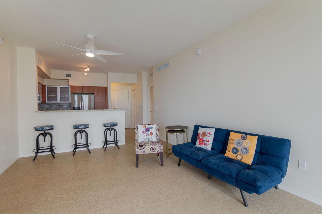 Living Area to Kitchen